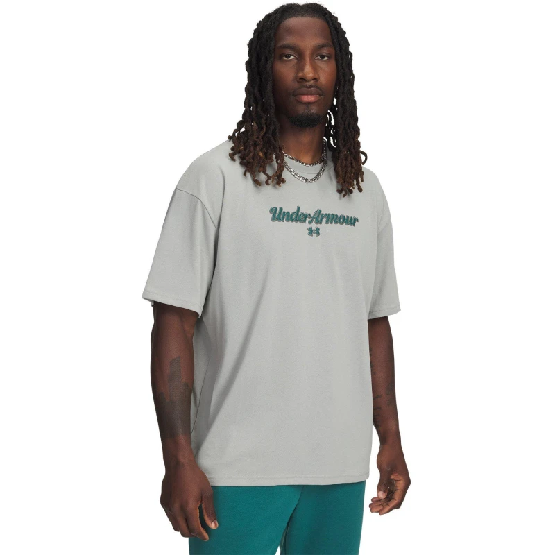 Image of Under Armour UA HWT WM SS Sn63 Titanium/Green male M