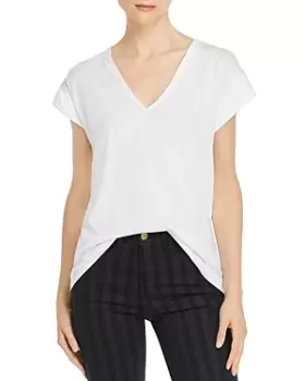Image of Frame Le Mid Rise V-Neck Tee