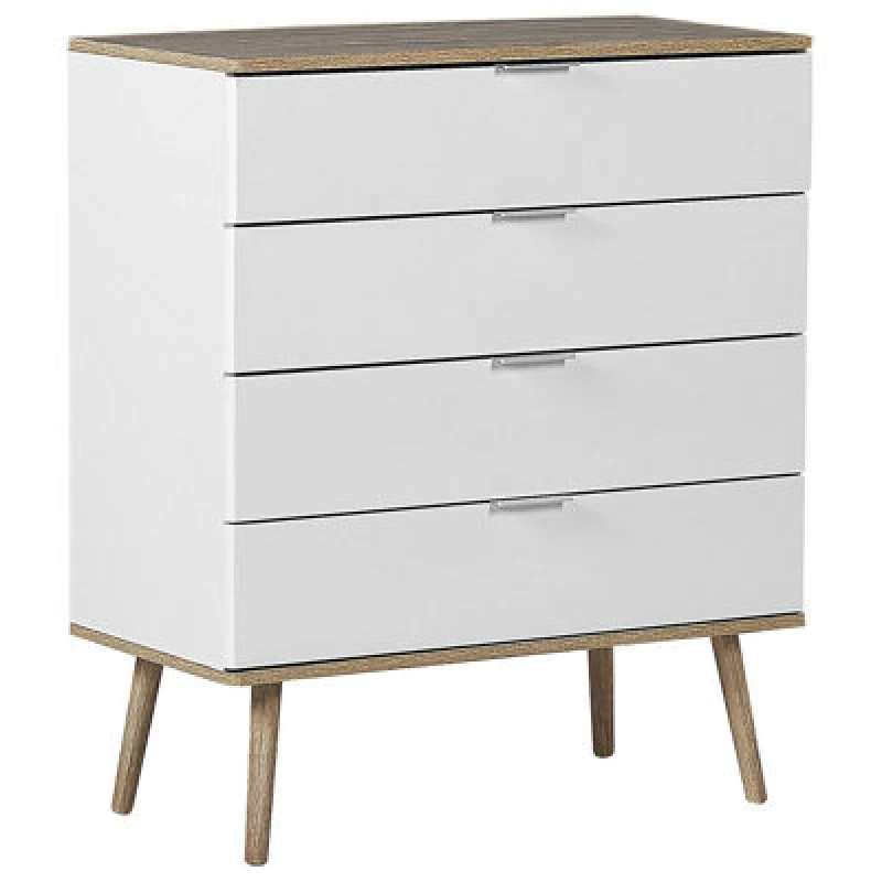 Image of Beliani 4 Drawer Chest Walpi White