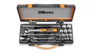 Image of Beta Tools 910B/C16Q 21pc 3/8" Sq Drive Bi-Hex Socket & Accessory Set 009100933