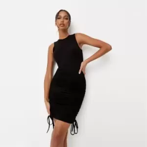 Image of Missguided Ruched Crew Dress - Black