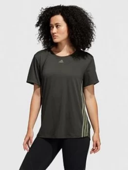 Image of Adidas 3 Stripe Training Tee