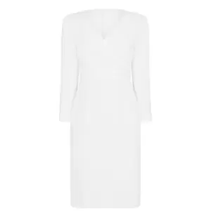 Image of Boss Daraya V- Neck Dress - White