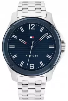 Image of Tommy Hilfiger 1710487 Mens Jason Blue Dial Stainless Steel Watch
