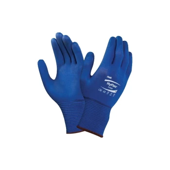 Image of 11-818 Hyflex Fortix Palm-side Coated Blue Gloves - Size 8