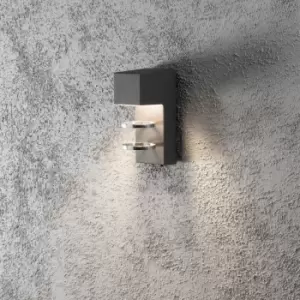 Image of Acerra Outdoor Modern Wall Light, Anthracite High Power LED 5W, IP54