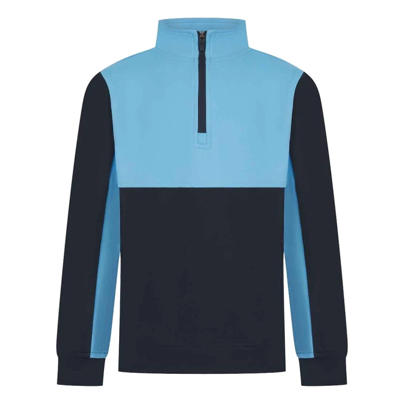 Image of Finden & Hales Quarter Zip Track Top in Mid Navy Size: 3-4 Years Mid Navy Unisex 3-4 Years