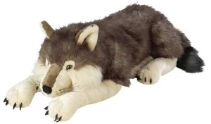 Image of Wild Republic Cuddlekins Jumbo Wolf Soft Toy.