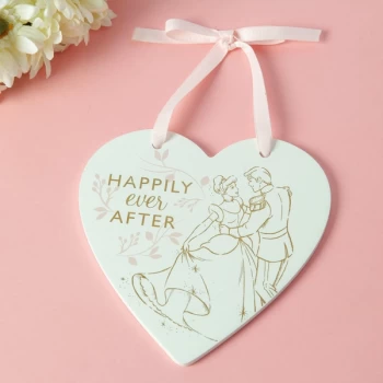 Image of Happily Ever After Heart Plaque - Cinderella