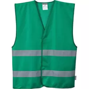 Image of Portwest Iona 2 Band Reflective Safety Vest Bottle Green L / XL