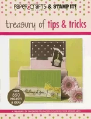 Image of treasury of tips and tricks paper crafts magazine and stamp it