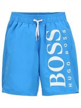 Image of Hugo Boss Classic Logo Swim Shorts Turquoise Size 10 Years Boys