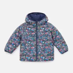 Image of Joules Kids Switch It Reversible Puffa Jacket - Bluernbow - 7 Years