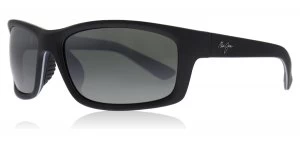 Image of Maui Jim Kanaio Coast Sunglasses Matte Black 766-02MD Polariserade 61mm