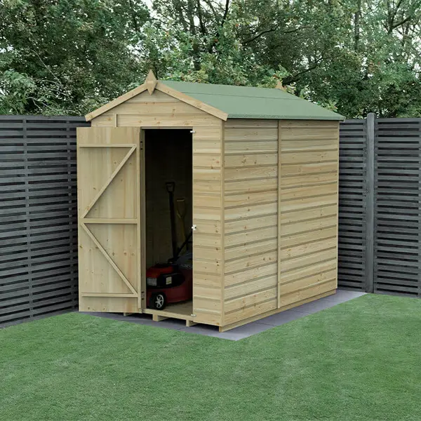 Image of 7' x 5' Forest Beckwood 25yr Guarantee Shiplap Pressure Treated Windowless Apex Wooden Shed (2.18m x 1.64m)