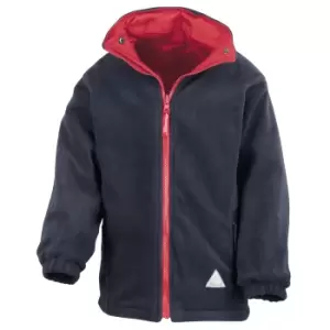 Image of Result Childrens/Kids Reversible Storm Stuff Anti Pilling Fleece Waterproof Jacket (9/10) (Red/Navy)