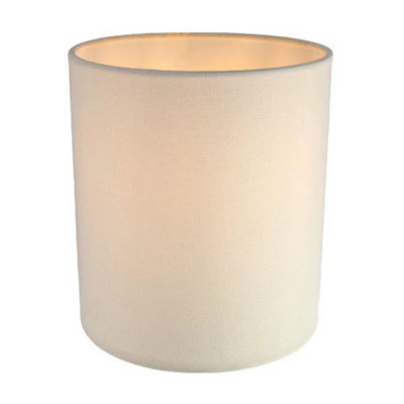 Image of Happy Homewares Contemporary And Elegant Soft Cream Linen Fabric 18Cm High Cylinder Lamp Shade