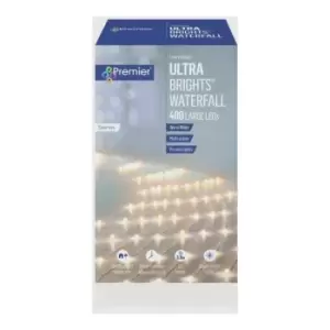 Image of UltraBrights Waterfall Light 400 LEDs Warm White Silver Wire - LV184715WW - Premier