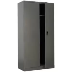 Image of Floor Standing Steel Cabinet - 915 x 460 x 1830mm - Two Door - Cylinder Lock