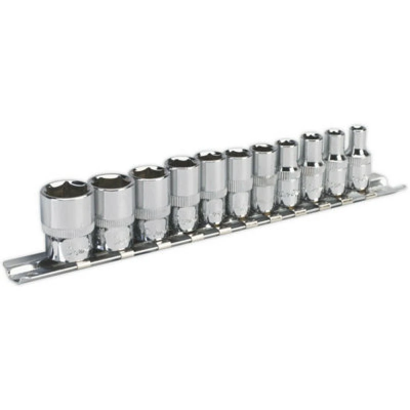 Image of Loops 11 PACK Socket Set - 1/4" Imperial Square Drive - 6 Point Sockets HIGH TORQUE Multi