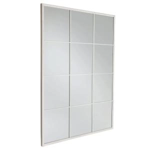 Image of Charles Bentley White Large Industrial Mirror - Garden & Outdoor