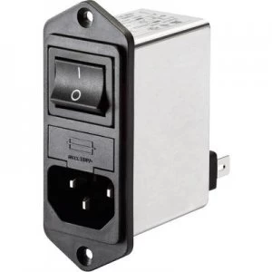Image of Mains filter switch IEC socket 250 V AC 6 A 0.45 mH