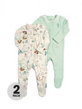 Image of Mamas & Papas Mermaid Sleepsuits 2 Pack Baby Girls
