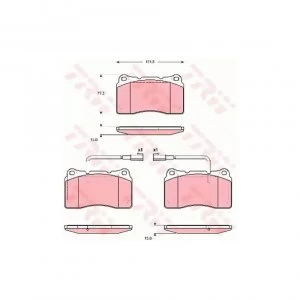 Image of Brake Pad Set TRW GDB1648