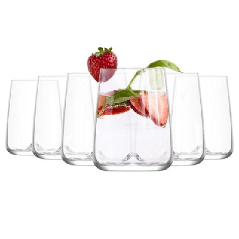 Image of LAV Glassware Lav Terra Whiskey Glasses - 475Ml - Clear - Pack Of 6