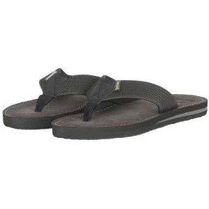 Image of Barbour Mens Toeman Beach Sandals Black 7