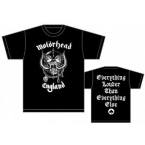 Image of Motorhead England Mens T Shirt: Medium