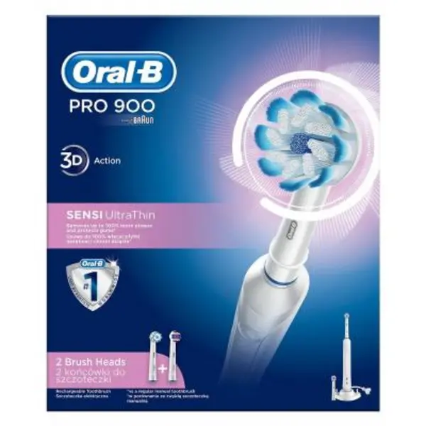 Image of Oral B Pro 900 Sensi D16.524.3U UltraThin Electric Toothbrush