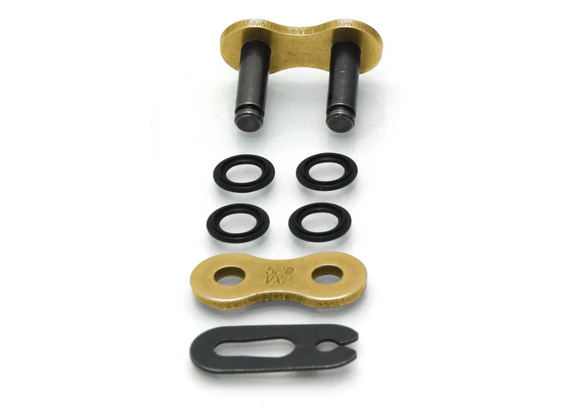 Image of D.I.D 520MX Clip Link 520 - Gold/Gold