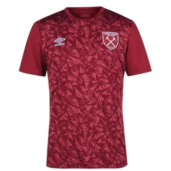 Image of Umbro West Ham United Pre Match Shirt 2020 2021 - Claret