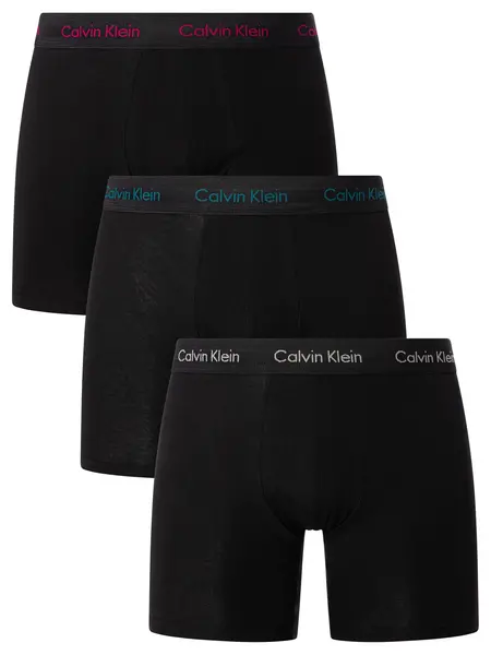 Image of Calvin Klein 3 Pack Boxer Briefs Black (Grey/Blue/Pink) M
