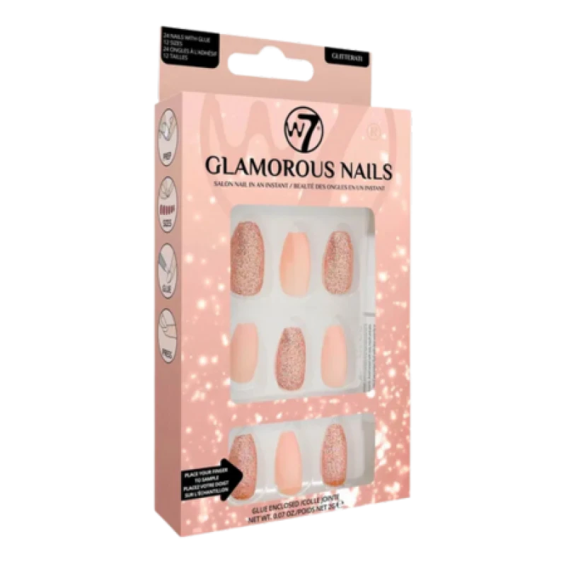 Image of W7 Glamorous Nails Glitterati - 24 pcs GL-369373