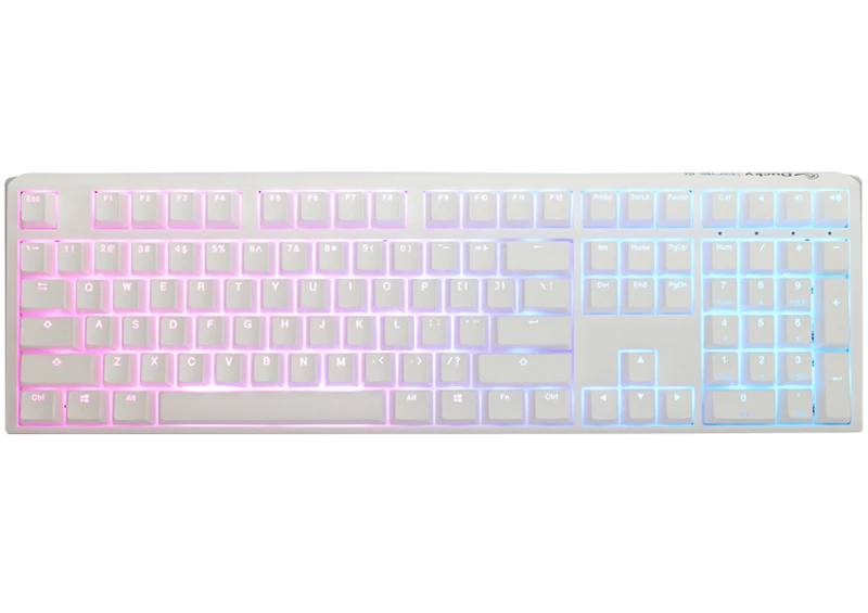 Image of Ducky One3 Pure White Full Size Clear Cherry MX Switch