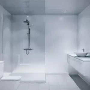 Image of Multipanel Classic Bathroom Wall Panel Hydrolock 2400 X 1200mm Natural White - 467789