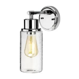 Image of IP44 Face Up or Down Bubble Glass Shade Polished Chrome LED E27 60W