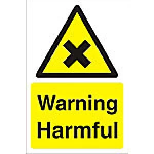 Image of Warning Sign Harmful PVC 60 x 40 cm
