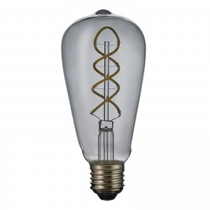 Image of TCP 1 pack Screw E27/ES 220lm LED Filament Decorative Smokey Light Bulb Non Dimmable Glass, Plastic, Metal