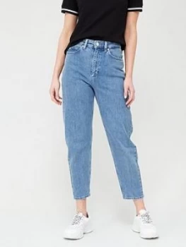 Image of Calvin Klein Jeans Crop Mom Jeans - Blue