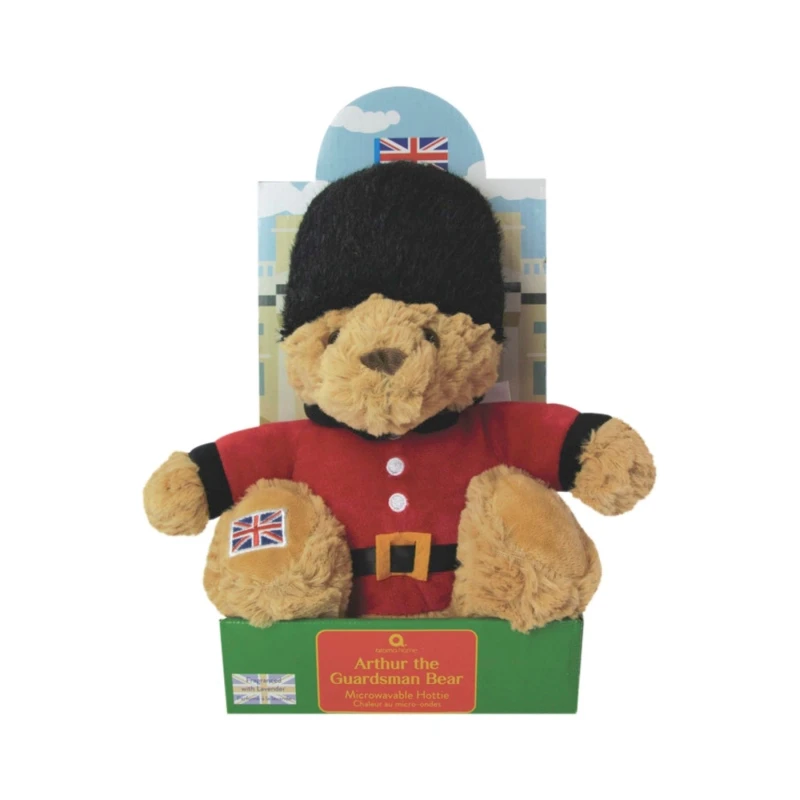Image of Aroma Home Aroma Home Microwavable Plush Hottie Arthur The Royal Guardsman Bear in Brown Brown One Size Unisex 5056223165083