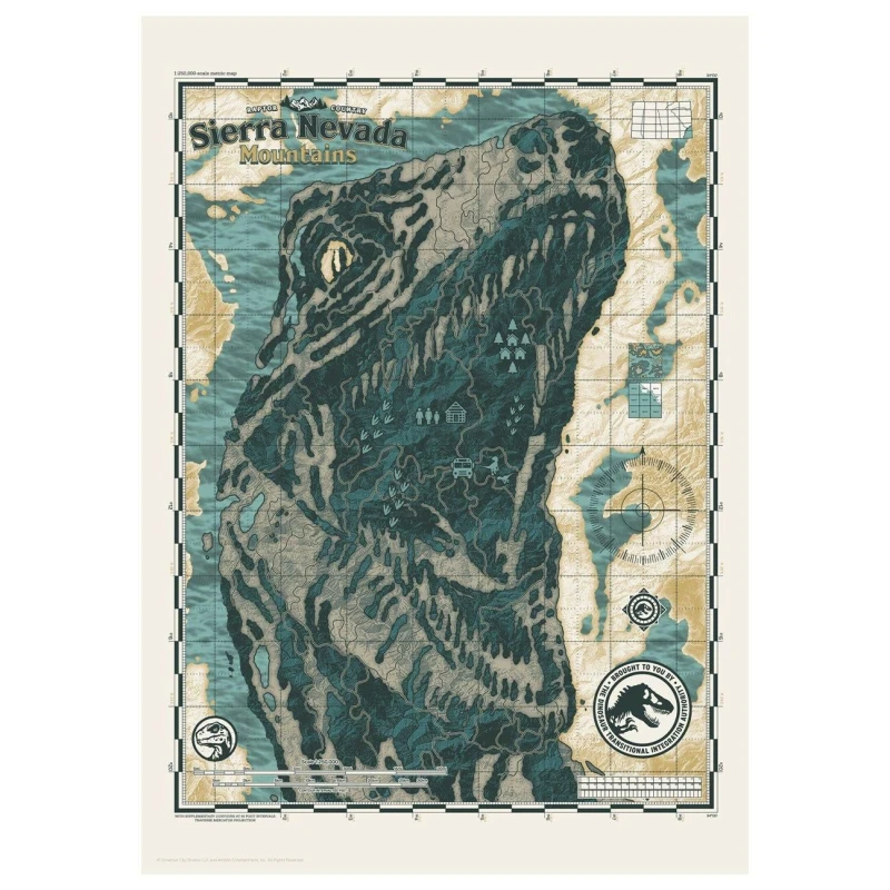Image of Jurassic World Limited Edition A3 T-Rex Art Print Multi