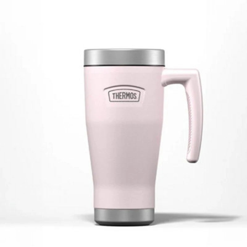 Image of Thermos Icon Series Stainless Steel Travel Mug 470ml - Peony Pink Pink Unisex