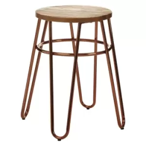 Image of Industrial Stool with Rose Gold Metallic Legs
