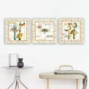 Image of pmdr42 Multicolor Decorative Canvas Painting (3 Pieces)