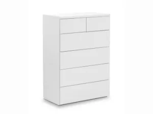 Image of Julian Bowen Monaco White High Gloss 42 Drawer Chest Flat Packed