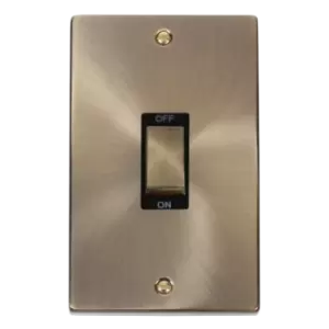 Image of Click Scolmore Deco Ingot 2 Gang 45A 2 Pole Switch - VPAB502BK