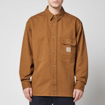 Image of Carhartt WIP Mens Reno Shirt Jacket - Tawny Garment Dyed - XL